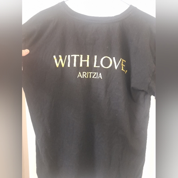 Aritzia - Womens Shirt - "With Love" Print - Large - Black - Picture 5 of 8
